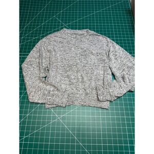 1897 Womens Active Gray Marl Crew Neck Sweatshirt Size Medium Long Sleeve Top